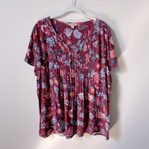 Lucky Brand Short Sleeve Top - XL